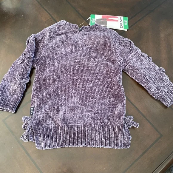 DKNY Kids' 2-piece Set, Gray sweater pink/black dot Pant. - Picture 6 of 11